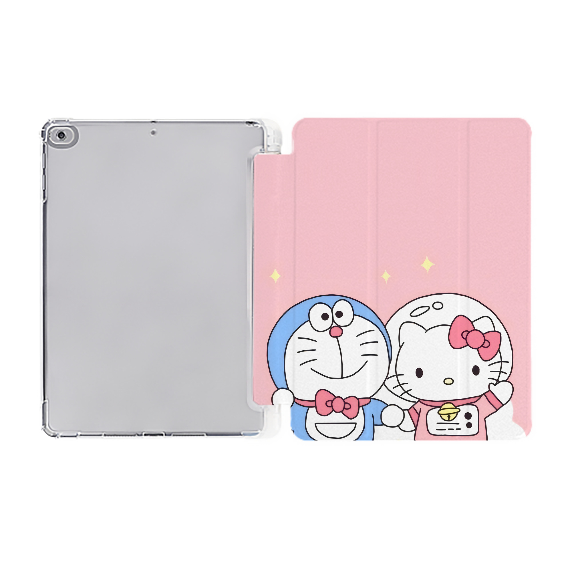 （画像用） ドラえもん Doraemon IPad ケース ペン収納付き 三つ折りスタンド PUレザー×シリコン 対応機種9.5/10.5/10.9インチ